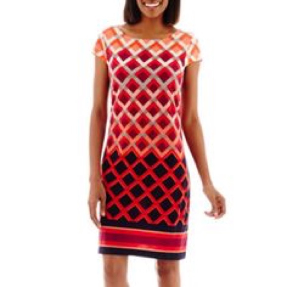 COPY - JCPenney Jessica Howard Shift Geo-Print  D…